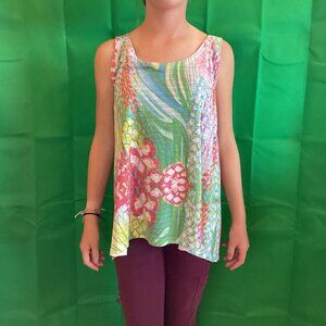 Artist Designed Atelier 5 by Gozde Yilmaz Floral Tank Top (S)